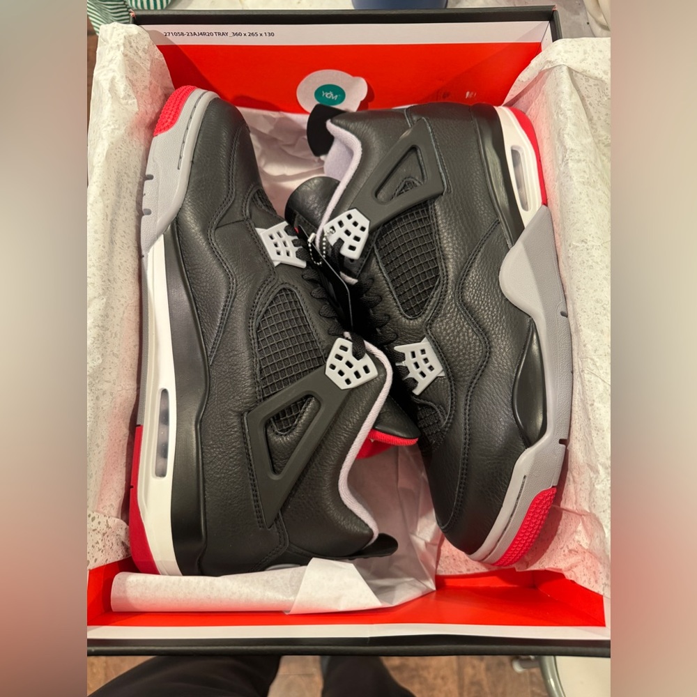 Air Jordan 4 IV Retro Reimagined “BRED” NIKE Brand New Men’s Size 13 FV5029-006 - Picture 2 of 11